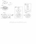 Flywheel Diagram and Parts List for 21B707-0453-E1  Briggs and Stratton Engine